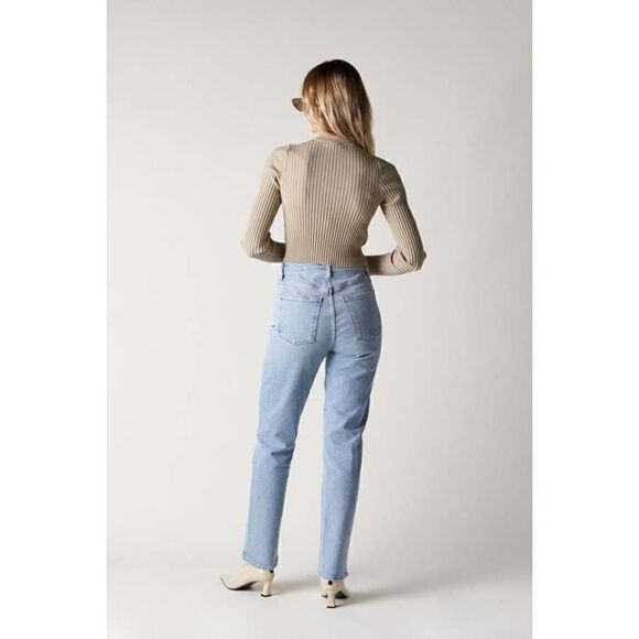 NWT AGOLDE High-Rise Stovepipe Jean Limited Edition in Destination - Picture 9 of 16